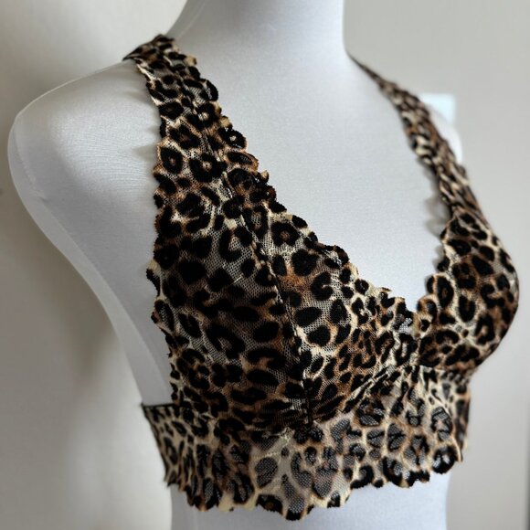 Victoria's Secret PINK Y2K Leopard Lace Bralette Sz Small - Picture 4 of 6